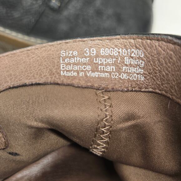 Dansko Lia Black Burnished Nubuck Side Zip Hidden Wedge Ankle Boot | EU 39-US 9 - Picture 8 of 11